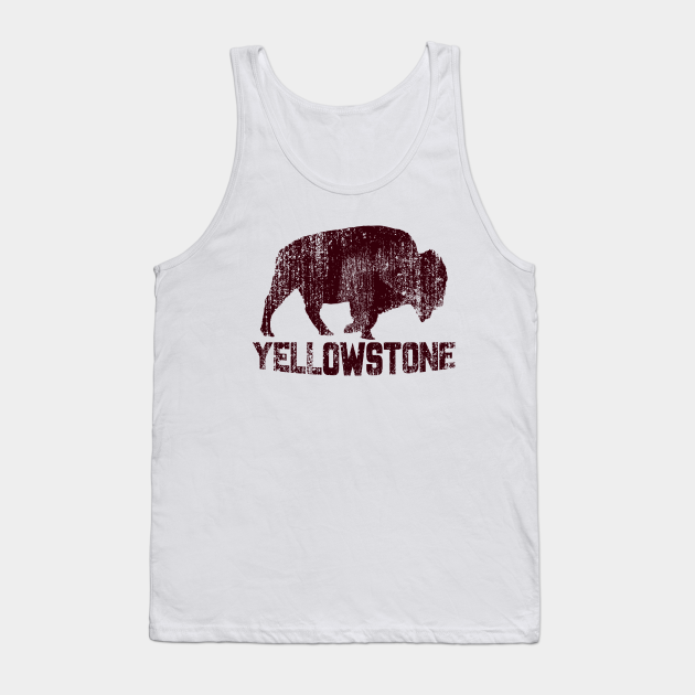 Yellowstone National Park Vintage Bison Gifts Bison Tank Top